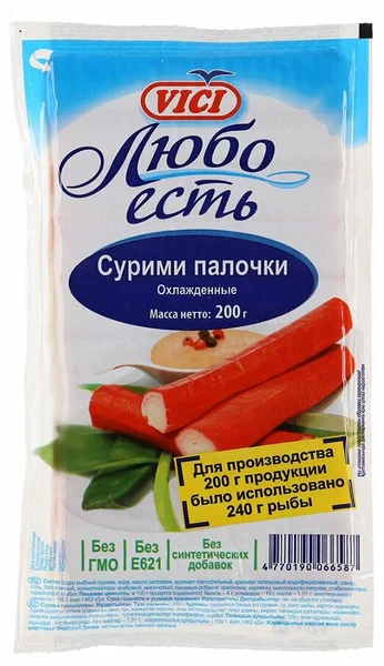 Палочки крабовые ВИЧИ Любо есть замороженные 200гр